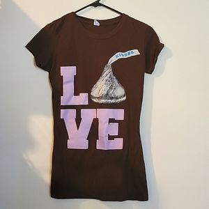 Hershey's Kisses Love T-Shirt Brown Juniors Large